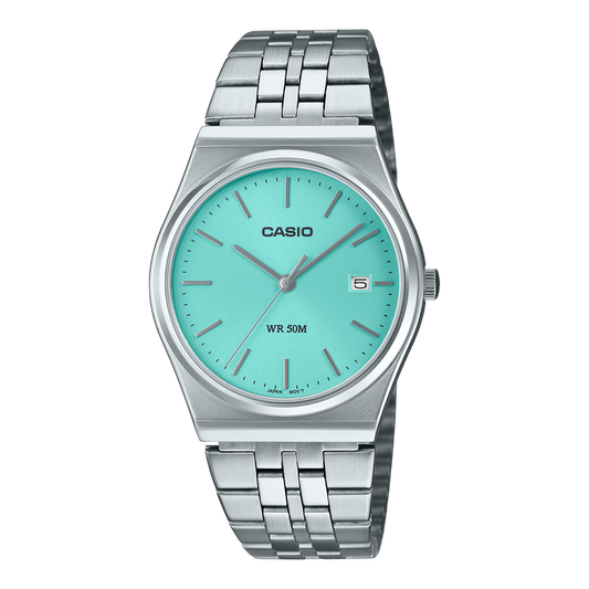 CASIO Vintage Analog Turquoise Blue Stainless Steel | MTPB145D-2A1V