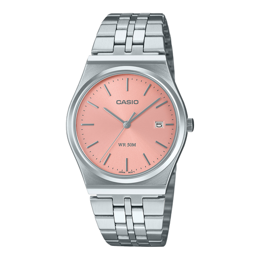 CASIO Vintage Analog Stainless Steel Peach/Silver | MTPB145D-4AVT