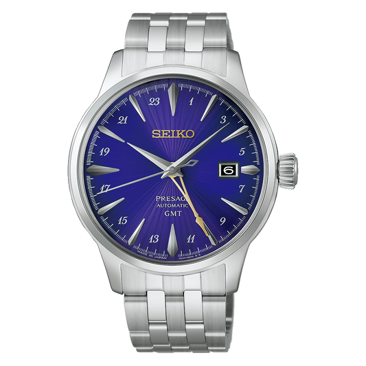 SEIKO Presage Cocktail Time GMT 145th Anniversary Purple Limited Edition HCB006 front