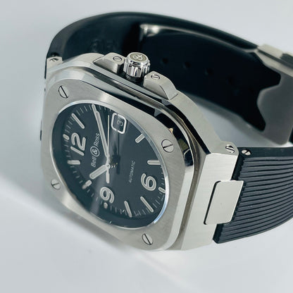 BELL + ROSS Black Steel BR 05 (BR05A-BL-ST/SRB)