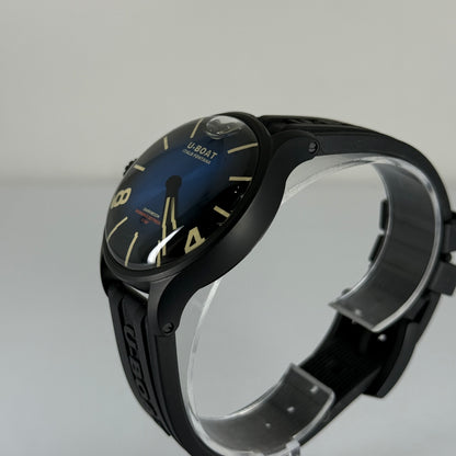U-Boat Darkmoon Blue Dial Black Rubber Strap Quartz Mens Watch