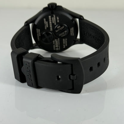 U-Boat Darkmoon Blue Dial Black Rubber Strap Quartz Mens Watch