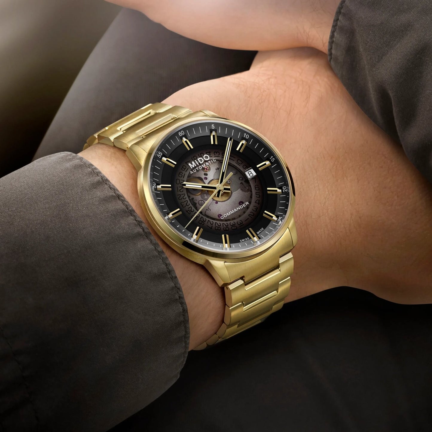 MIDO Commander Gradient Gold Stainless Steel | M021.407.33.411.01