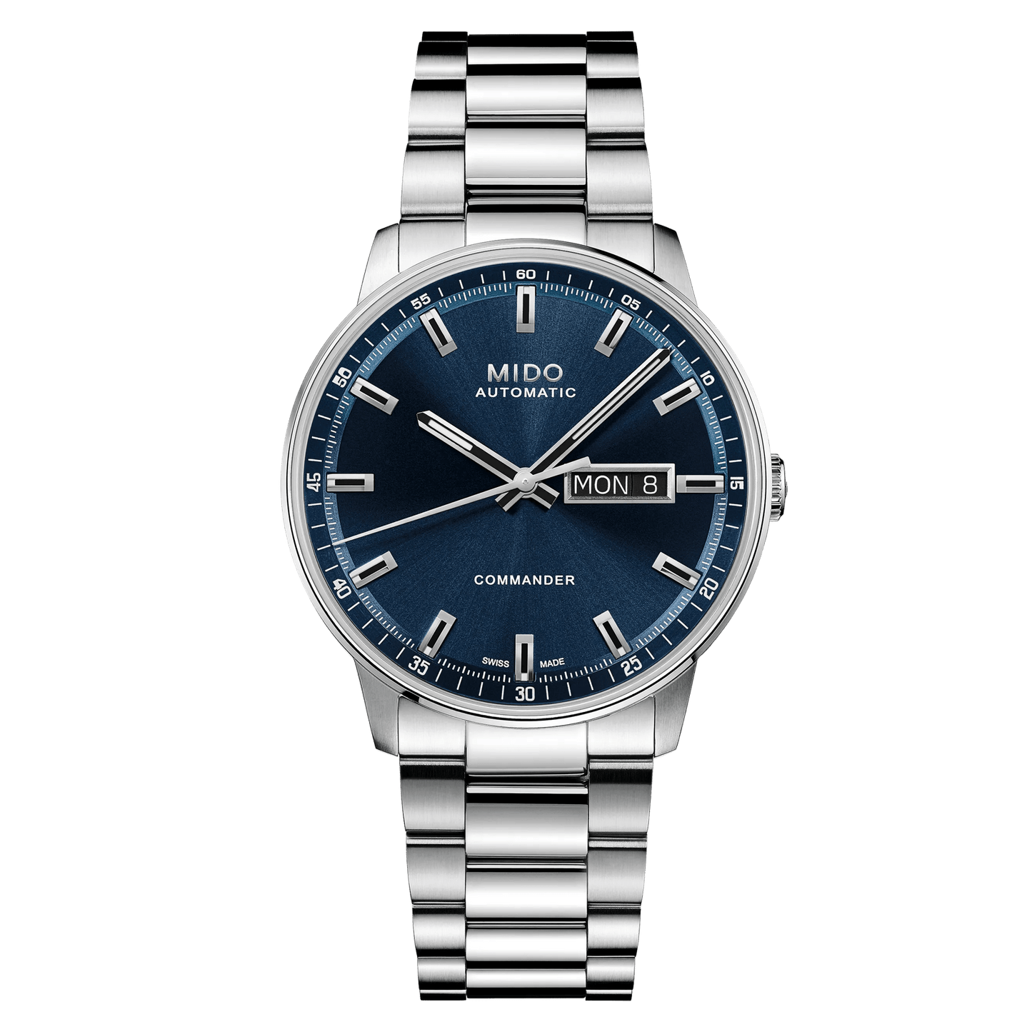 MIDO Commander Datoday Stainless Steel Blue Dial | M021.430.11.041.00