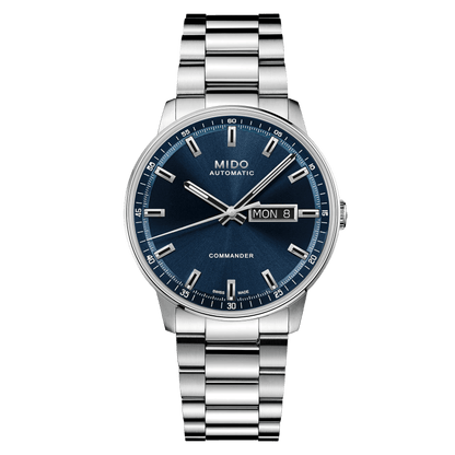 MIDO Commander Datoday Stainless Steel Blue Dial | M021.430.11.041.00