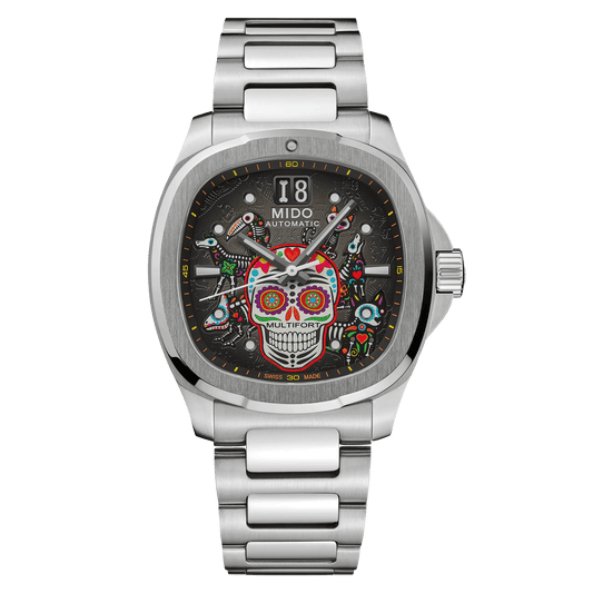 MIDO Multifort TV Big Date Alebrijes Special Edition M049.526.11.081.02 front