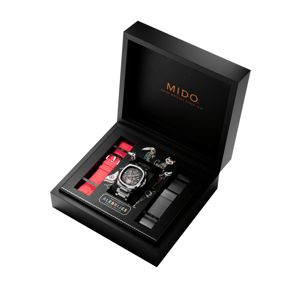MIDO Multifort TV Big Date Alebrijes Special Edition M049.526.11.081.02 box
