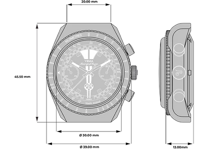 YEMA Meangraf Super Japan Limited Edition 39mm | YMEAN24JP-AA33LS