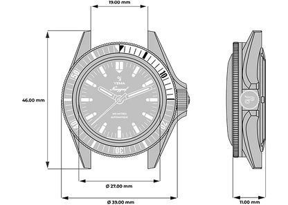 YEMA Navygraf CMM.10 Metal Bracelet 39mm | 21.14.36.SN.M