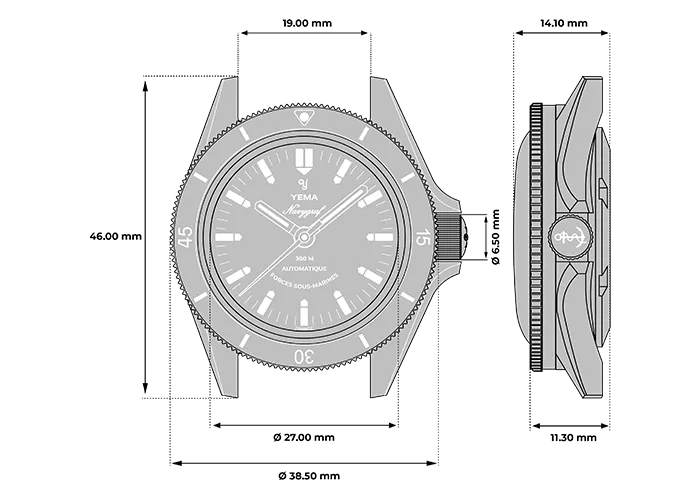 YEMA Navygraf FSM Bronze 39mm | YNAVZ22FSM-ATPS