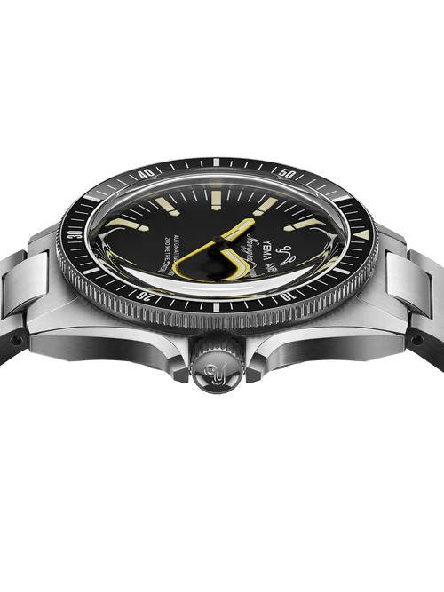 YEMA Navygraf Heritage Iconic Dial Steel Bracelet Black 39mm | YNAV25-AM