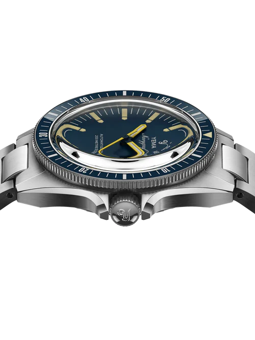 YEMA Navygraf Heritage Iconic Dial Steel  Bracelet Blue 39mm | YNAV25-GM
