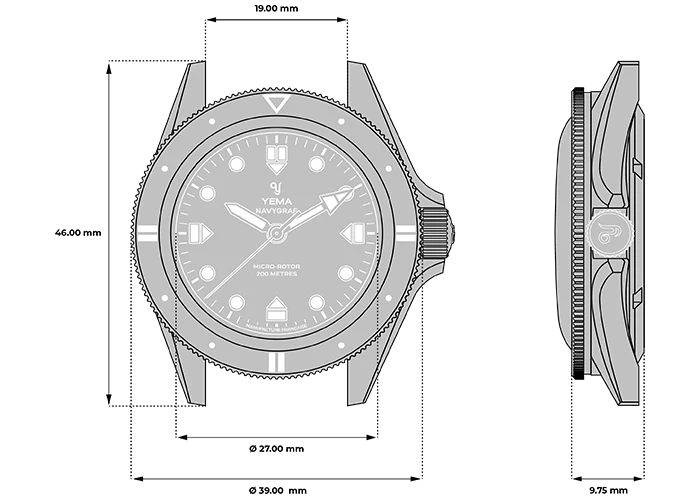 YEMA Navygraf Pearl CMM.20 Limited Edition 39mm | 22.25.20.55.SNL.M