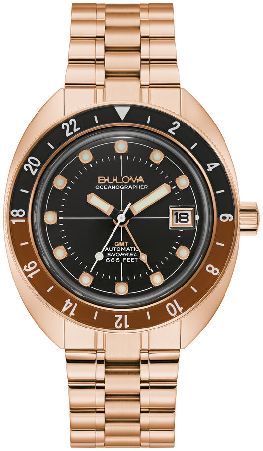 BULOVA Oceanographer Devil Diver GMT Rose Gold | 97B215