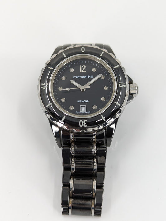 MICHAEL HILL Ladies Watch Diamond Swiss Movement