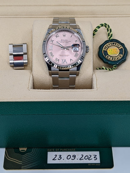 Rolex Datejust 36mm Oysersteel Diamonds and White Gold (M126234-0032)