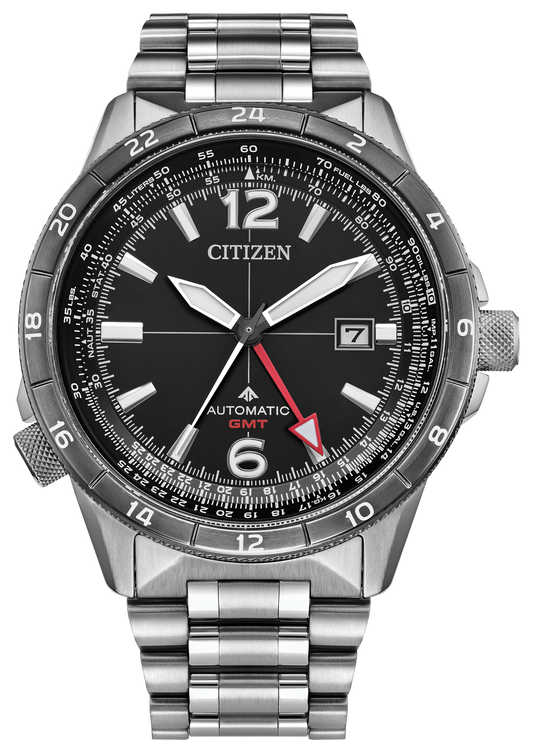 CITIZEN Promaster Air GMT Automatic Sky Series Stainless Steel Black Dial | NB6046-59E
