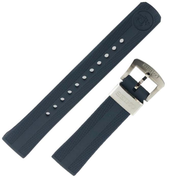 SEIKO Blue Rubber Watch Strap OEM 20 mm | R03E012J0