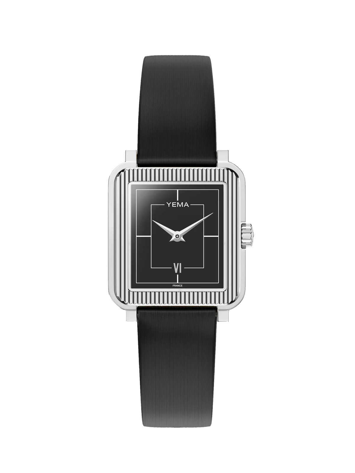 YEMA Radiance Black Dial Black Strap 24mm