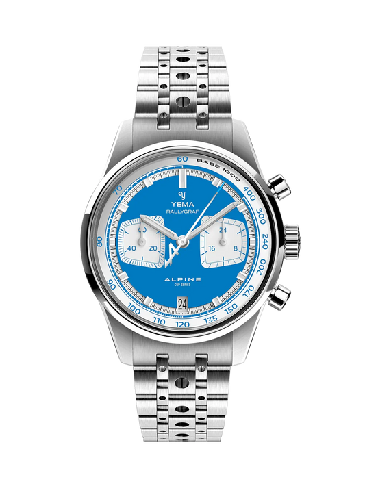YEMA Rallygraf Alpine Cup Series Rally Stainless Steel Bracelet 39mm | YMHF1589ALP-GM