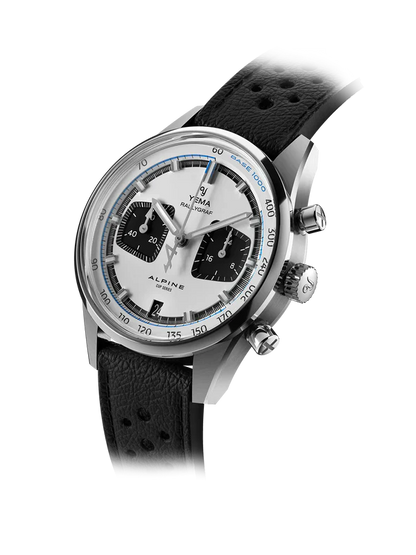 YEMA Rallygraf Alpine Cup Series Rally Leather Strap 39mm | YMHF1589ALP-BA31