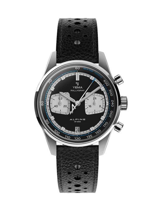 YEMA Rallygraf Alpine Cup Series Rally Leather Strap 39mm | YMHF1589ALP-AA31