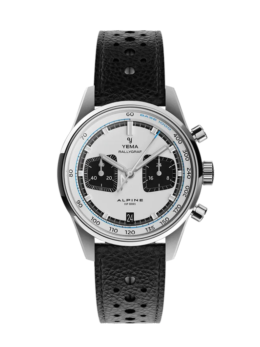 YEMA Rallygraf Alpine Cup Series Rally Leather Strap 39mm | YMHF1589ALP-BA31