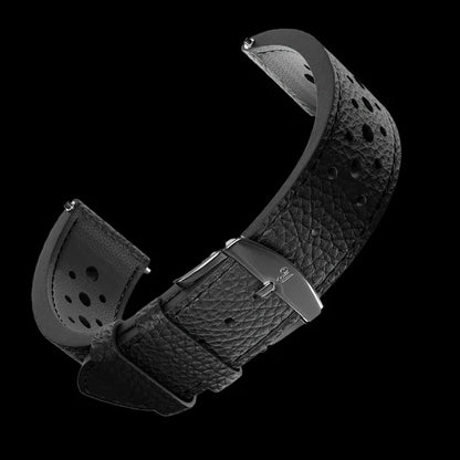 YEMA Rallygraf Alpine Cup Series Rally Leather Strap 39mm | YMHF1589ALP-AA31