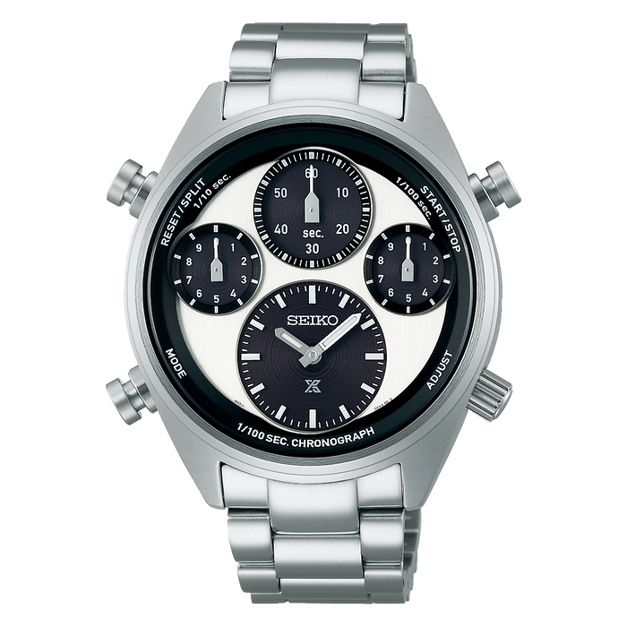 SEIKO Prospex Speedtimer 1/100 Sec Solar Chronograph Panda | SFJ001P1