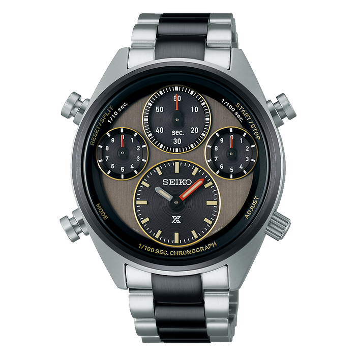 SEIKO Prospex Speedtimer 1/100 Sec Solar Chronograph Limited Edition Khaki Grey | SFJ005P1