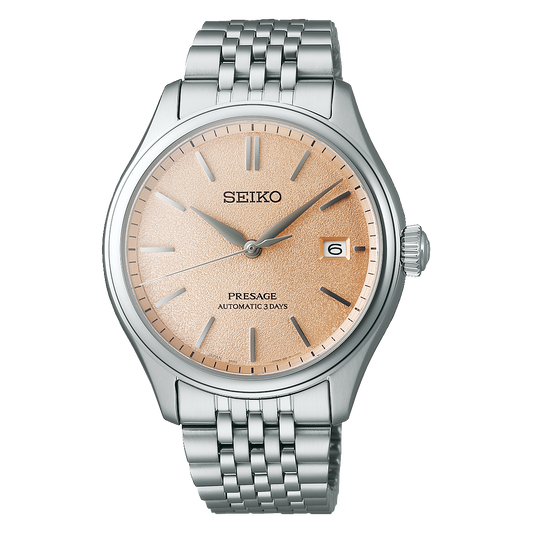 SEKIO Presage Classic Series Silk-Pattern Dial Silver | SPB467