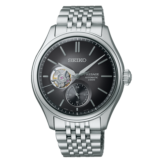 SEKIO Presage Classic Semi-Skeleton Sumiiro Silver | SPB471