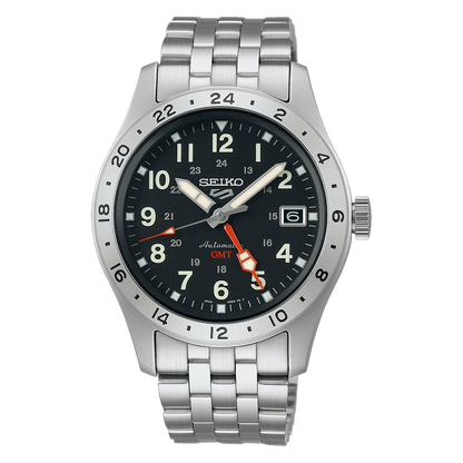 SEIKO 5 Sports Field GMT Black Stainless Steel | SSK023K1