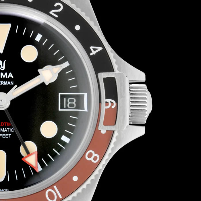 YEMA Superman Worldtime GMT Coke 39mm | YGMT21B39-CMS