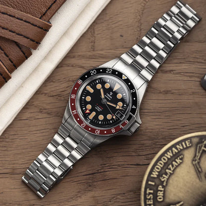 YEMA Superman Worldtime GMT Coke 39mm | YGMT21B39-CMS