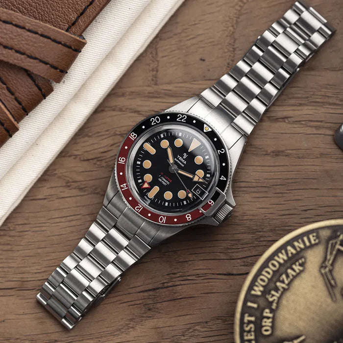 YEMA Superman Worldtime GMT Coke 41mm | YGMT21B41-CMS