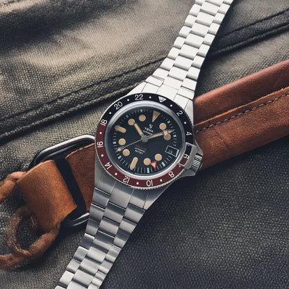 YEMA Superman Worldtime GMT Coke 39mm | YGMT21B39-CMS