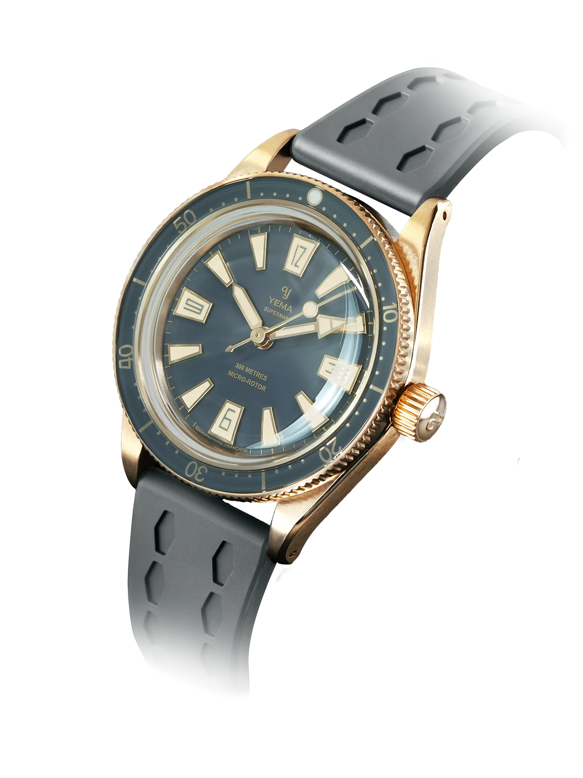 YEMA Skin Diver Slim Bronze CMM.20 Limited Edition Leather Strap 39mm