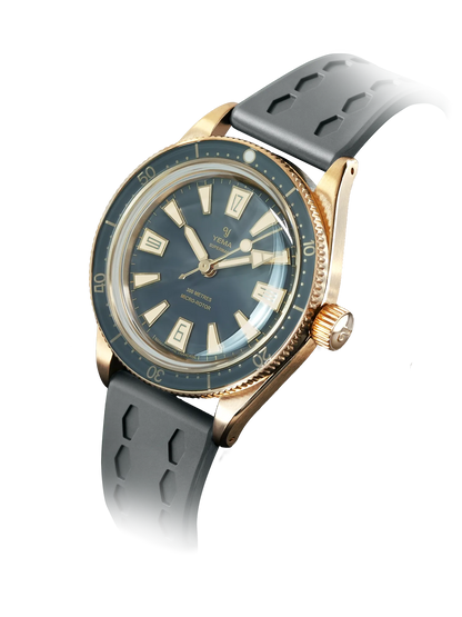 YEMA Skin Diver Slim Bronze CMM.20 Limited Edition Leather Strap 39mm