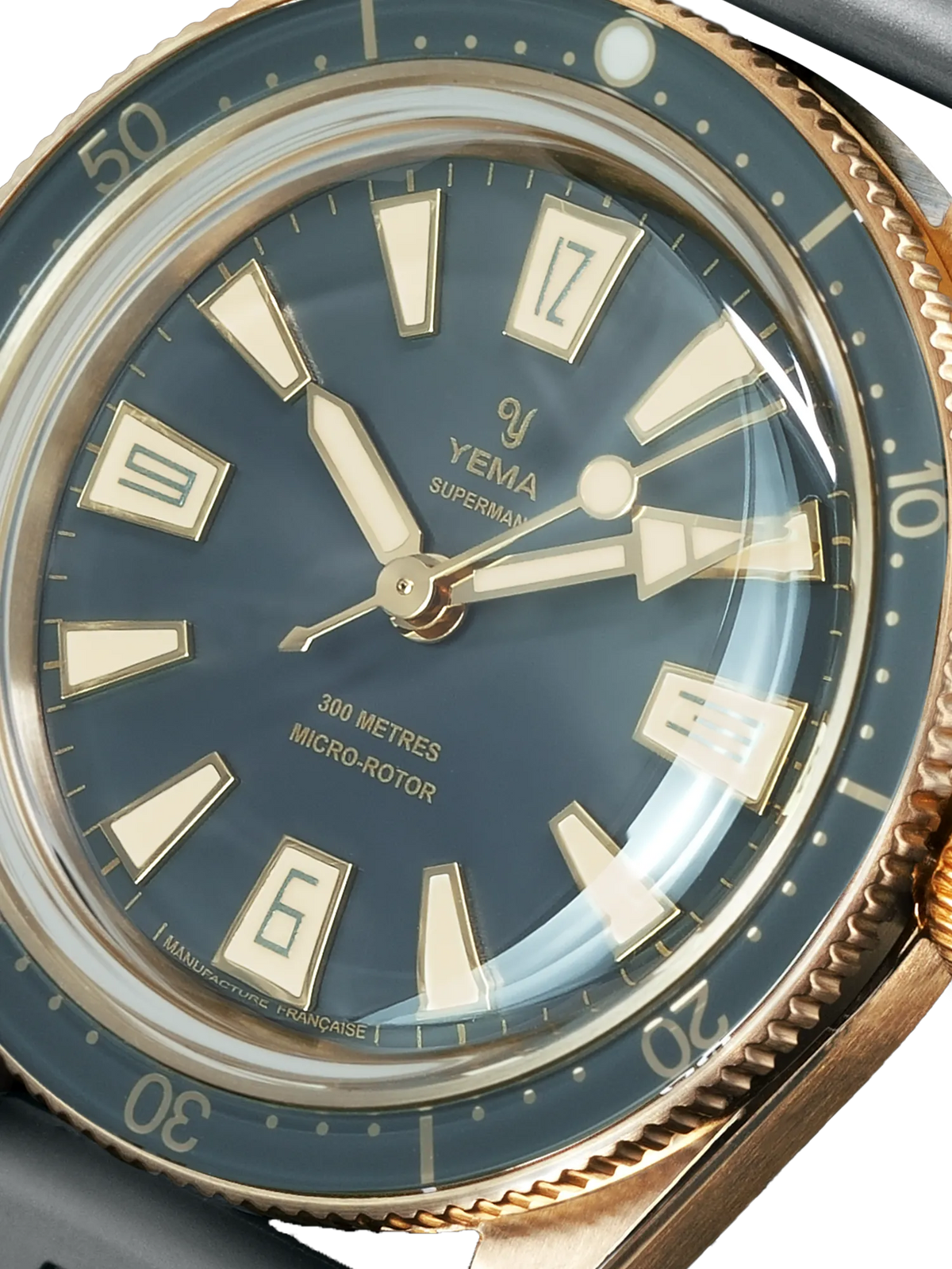 YEMA Skin Diver Slim Bronze CMM.20 Limited Edition Leather Strap 39mm