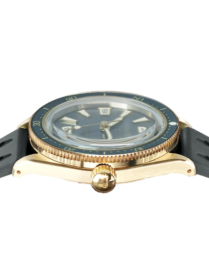 YEMA Skin Diver Slim Bronze CMM.20 Limited Edition Leather Strap 39mm