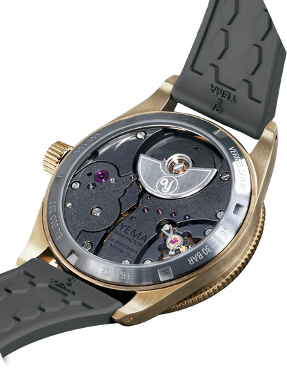 YEMA Skin Diver Slim Bronze CMM.20 Limited Edition Leather Strap 39mm