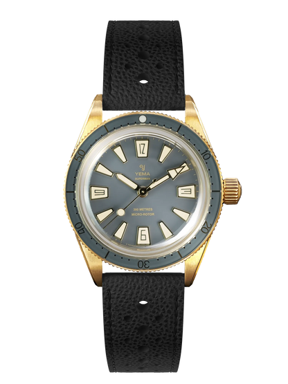 YEMA Skin Diver Slim Bronze CMM.20 Limited Edition Leather Strap 39mm