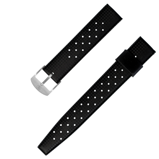 YEMA Black Tropic Dive Strap 19mm | SYSUP-TP19-SS