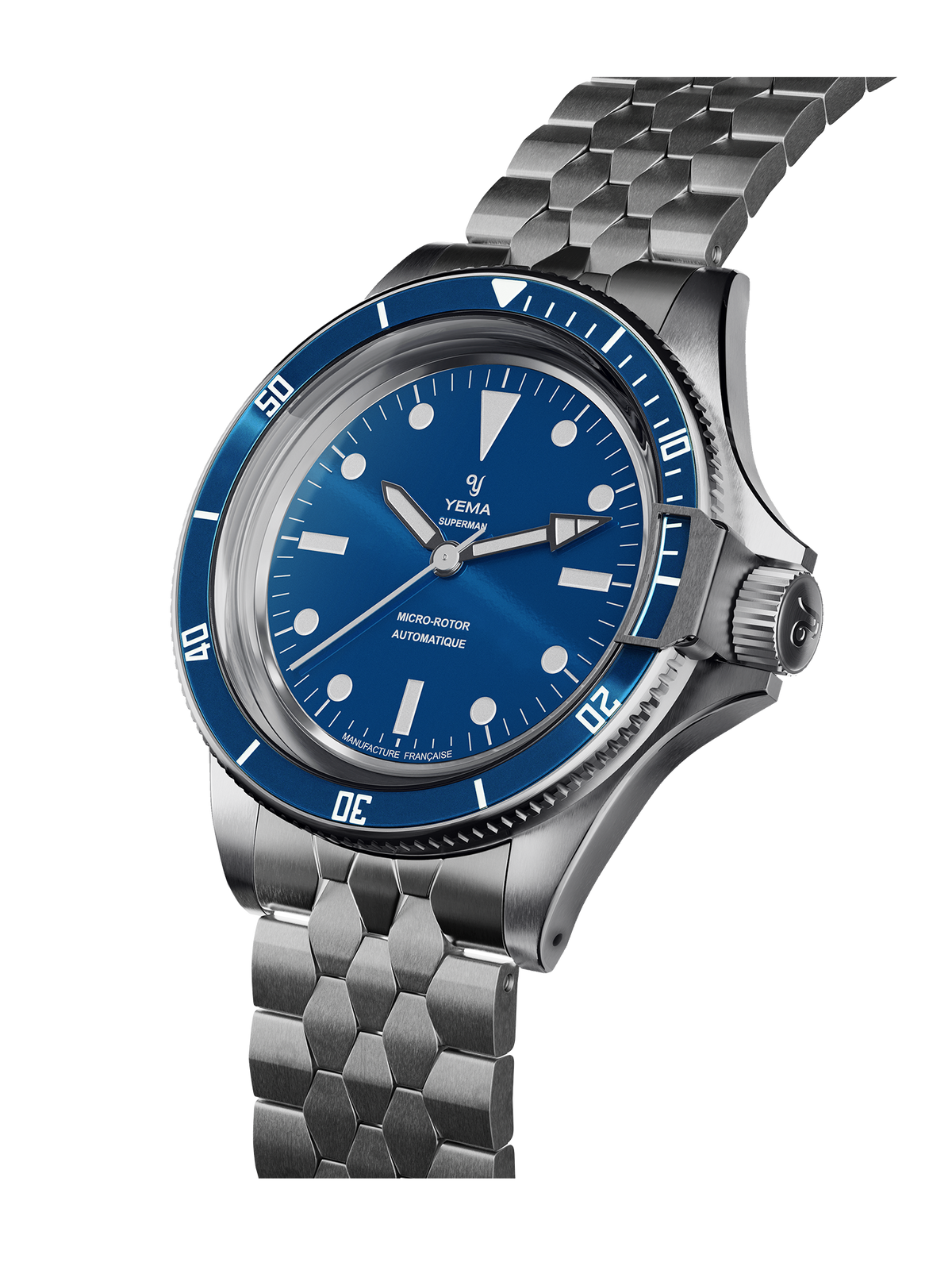 YEMA Superman Slim CMM.20 Blue Dial Scales Slim Bracelet 39mm  | 11.24.55.SN.M3