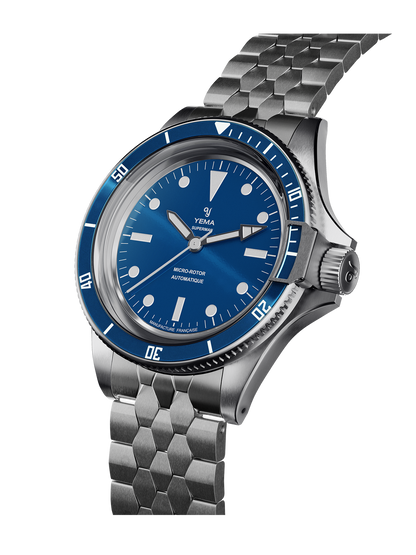 YEMA Superman Slim CMM.20 Blue Dial Scales Slim Bracelet 39mm  | 11.24.55.SN.M3