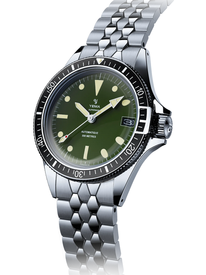 YEMA Superman 500 Dato Green Dial Stainless Steel 41mm | YSUP23A41-ZM2S