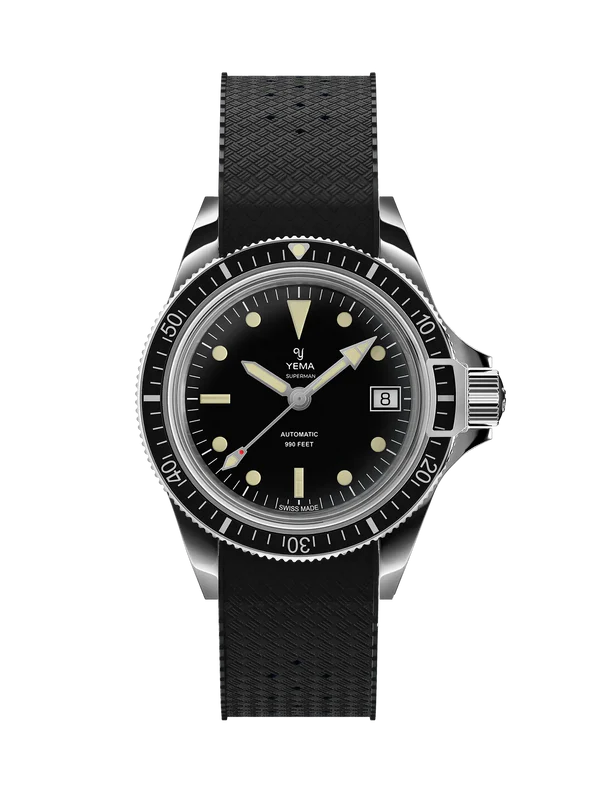 YEMA Superman Heritage FKM Rubber integrated Strap 41mm | YSUP25A41-ARBIS
