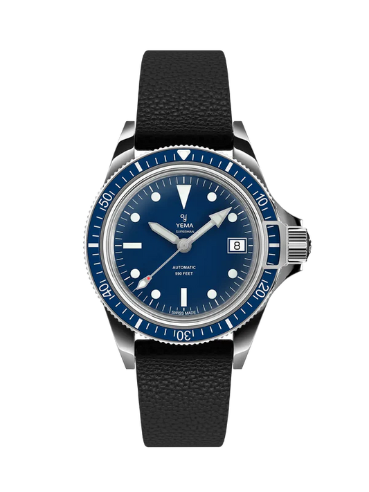 YEMA Superman Heritage  Leather Strap 41mm | YSUP25B41-G90S