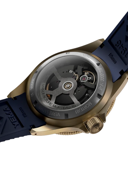YEMA Superman Bronze CMM.10 Blue Small Rubber Strap 39mm